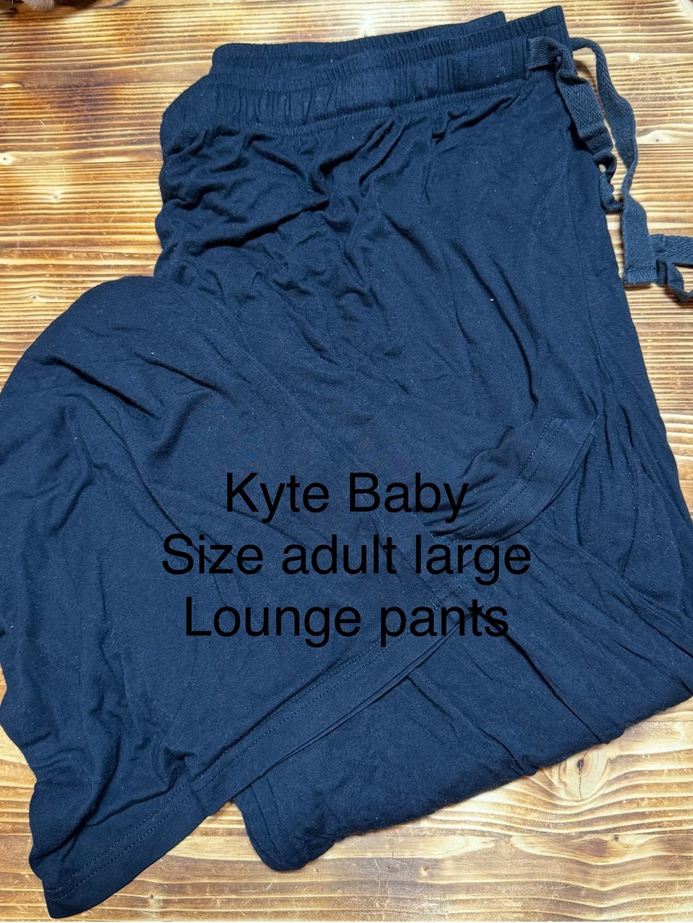 Kyte BABY Black Lounge Pant with Drawstring